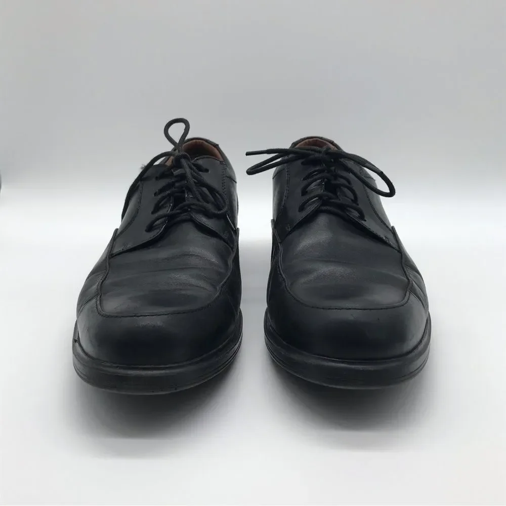 Clarks 1825 Leather Men's Black Dress Shoes Lace Up Sz 10 Derby